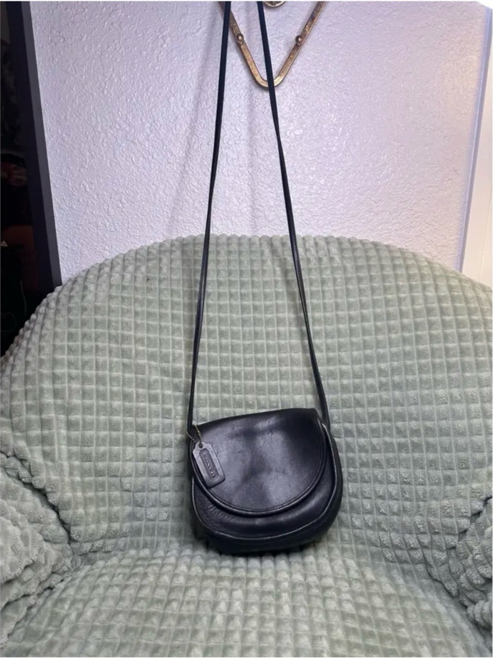 COACH vintage Leather Crossbody Saddle Bag